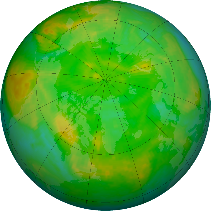 Arctic ozone map for 28 June 2001